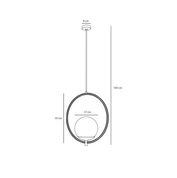 Lampa wisząca Aldex Sol 1 Chrome