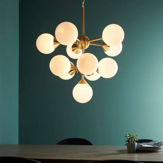Lampa wisząca Endon Oscar 11 mosiądz 76500