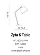 Zyta S AZ1848+AZ2600 Lampa Stołowa Azzardo czarna