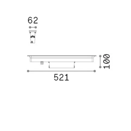 Lampa do zabudowy 351285 Ideal Lux Thor 