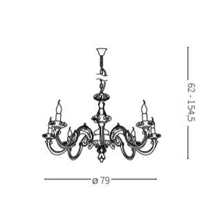 Lampa wisząca Ideal Lux Justine SP8