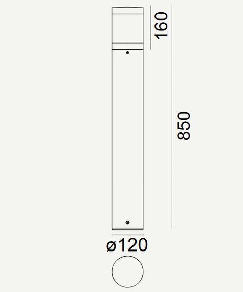 Egersund Norlys 85cm Lampa stojąca zewnętrzna 2308GR