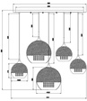 Lampa wisząca Maytoni Fermi P140-PL-170-5-G