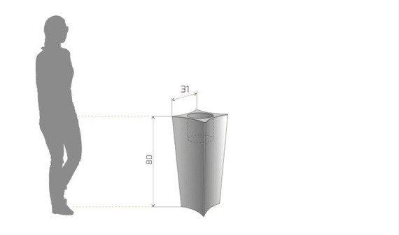 Donica Doris PL-DO80-LIGHT Biała PD Concept 80cm podświetlana