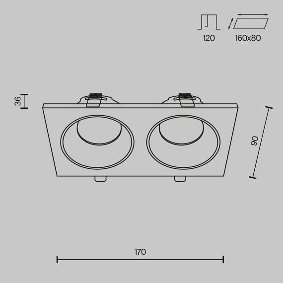 Wpust Maytoni Zoom DL033-2-02W