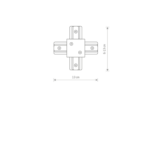 Łącznik do szynoprzewodów Nowodvorski Profile Recessed X Connector 8837