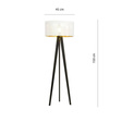Podłodowa lampa ASTON LP1 WHITE/GOLD  czarny (1147/LP1) - Emibig
