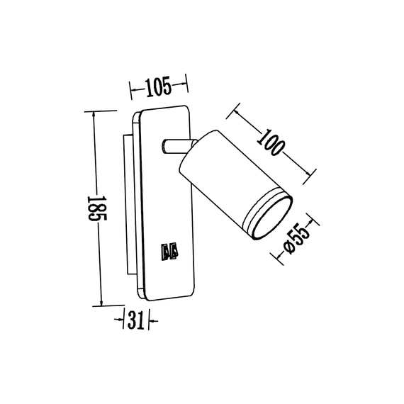 Oprawa Ścienna Milagro Pipe ML2081