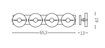 Lampa ścienna, Lampa sufitowa Ideal Lux Glim PL4