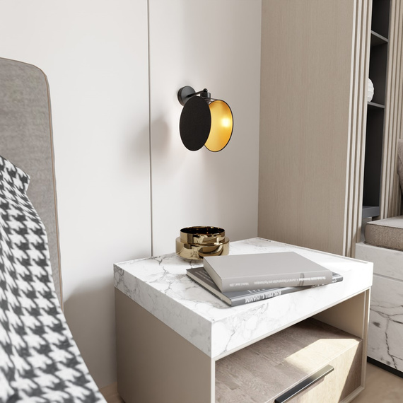 Kinkiet Emibig Motif K1 Black/Gold (1325/K1)