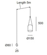 Lampa ścienna LEDS Attic 05-7388-05-05 Grok