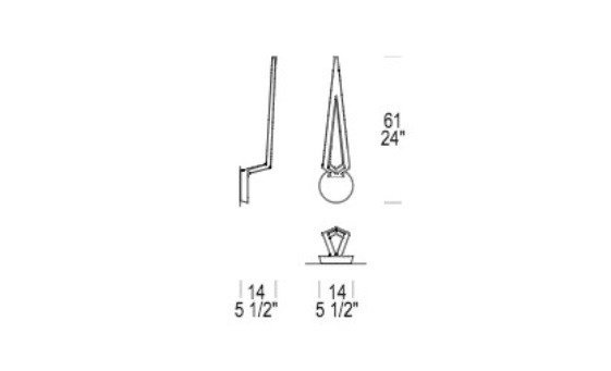 Kinkiet Leucos FLECHA P-PL LED