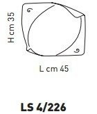 Plafon Sillux ATENE LS 4/226 bursztynowy 45 x 35 cm
