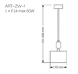 Lampa Wisząca Kutek Mood Artu ART-ZW-1(N)