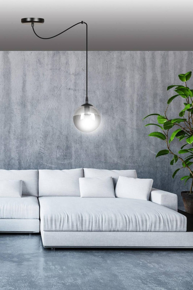 Wisząca lampa GIGI 1 BL GRAFIT czarny (937/1) - Emibig