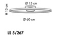 Plafon Sillux MALE LS 5/267 LED 60 cm