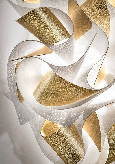 Lampa wisząca Slamp Veli Aurea Large 60 cm Biało Złota