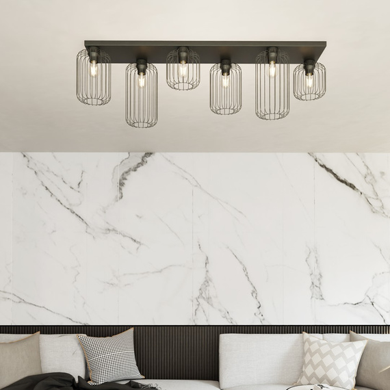 Lampa Sufitowa Emibig Barn 6 Bl (1367/6)