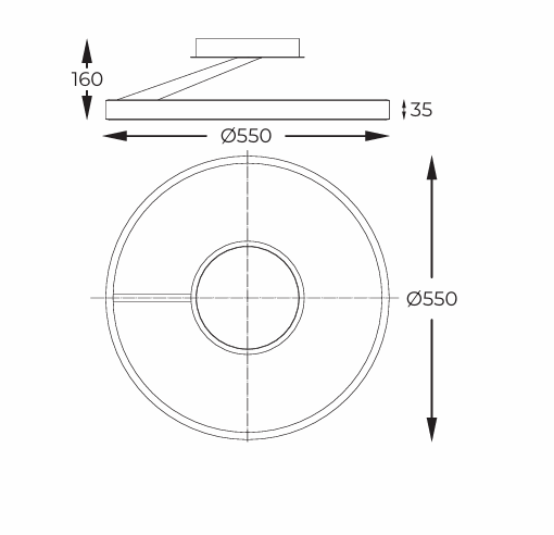 Zuma Line Oprawa sufitowa Malu MX3689-1L-3BGT