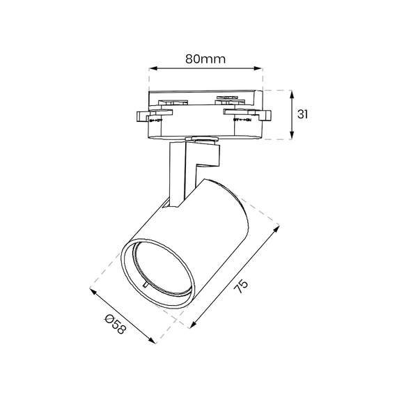 Lampa Szynowa Milagro Volf ML0674