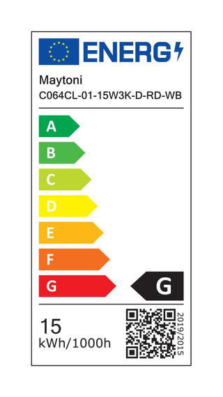 Sufitowy plafon Alfa LED biały-Czarny (C064CL-01-15W3K-D-RD-WB) - Maytoni