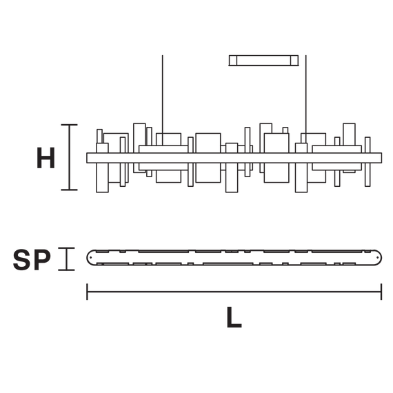 Lampa Wisząca Masiero Ribbon S150 Włoska