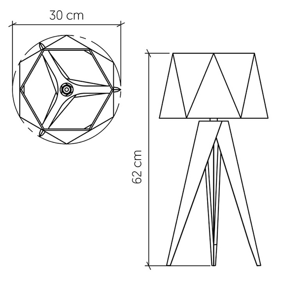 Lampka Stołowa Accord Lighting Angular QN-ANGULAR-TL-TEAK