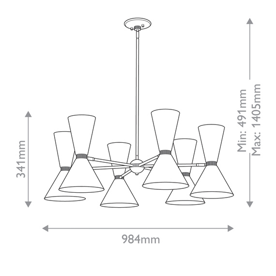 Zwis Elstead Lighting KL-PHIX-6-CBB