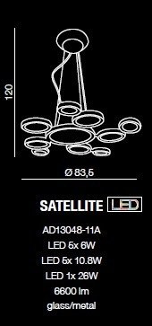 Satellite AZ1786 LED Lampa Wisząca Azzardo