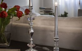 Lampa Stołowa Masiero Chic TL1 G srebrna 65 cm