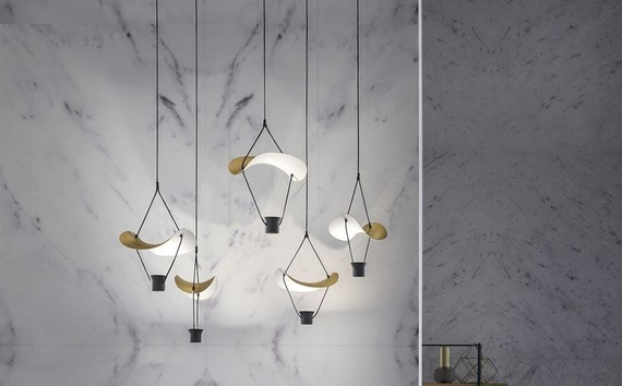 Lampa wisząca Masiero Vollee C5 P złota