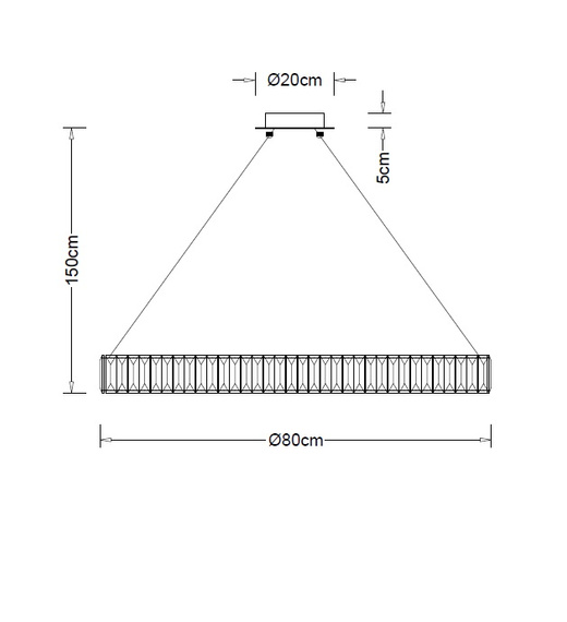 Lampa Wisząca Berella Light Malati 80 złota BL5600