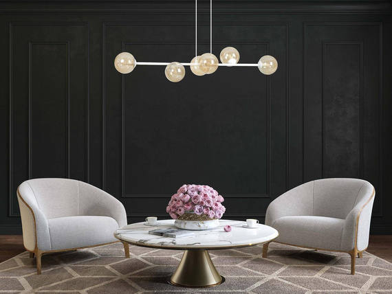 Zwis ROSSI 6 WH MIODOWY biały (879/6) - Emibig