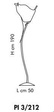 Lampa podłogowa Sillux FIRENZE PI 3/212 bursztynowa/miedziana