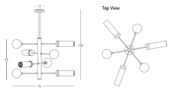 Żyrandol Zambelis 22055