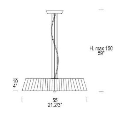 Lampa Wisząca Leucos LILITH S 55 biała 55 cm