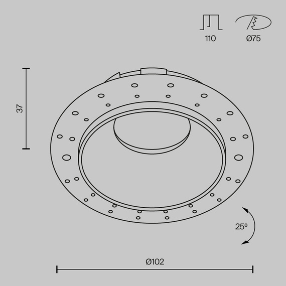 Maytoni Share DL051-U-2WMG Wpust