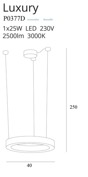 Żyrandol Maxlight Luxury P0377d