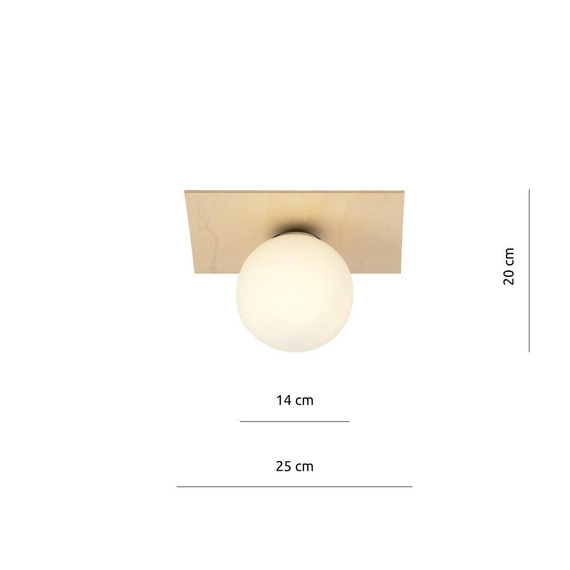 Lampa sufitowa KENZO 1A bRĄZOWY (1142/1A) - Emibig