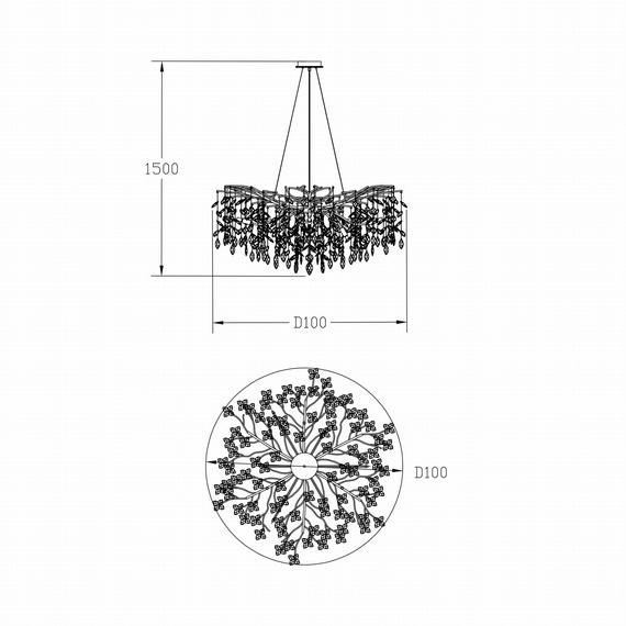 Zuma Line Lampa wisząca MD4115-13I-EGN Cindy