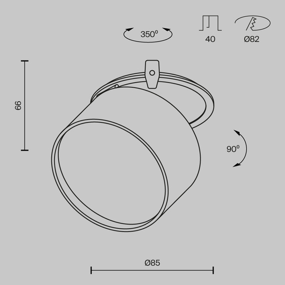 Wpust Maytoni Onda DL024-12W-DTW-W