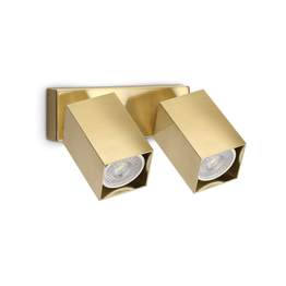 Oprawa Ścienna Ideal Lux Dynamite Ap2 Square Ottone 371245