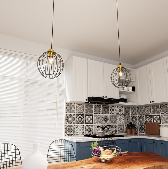 Lampa Wisząca Emibig Nando 1 Bl Gold (1368/1)