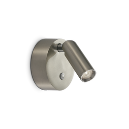 Kinkiet Ideal Lux Bean Ap Round Rechargeable Nickel 364810