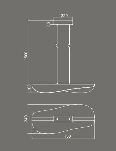 Lampa wisząca Mantra Bianca 7766