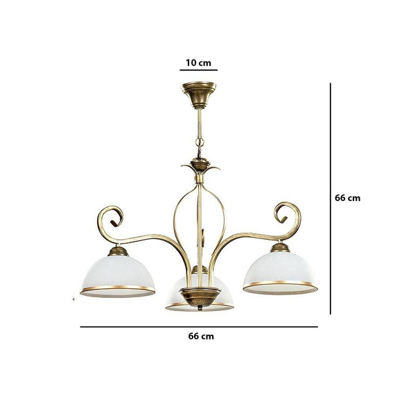 żyrandol WIVARA 3 GOLD złoty (149/3) - Emibig