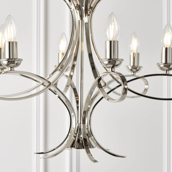 Interiors Lampa wisząca Penn 6 Polerowany Nikiel CA7P6N