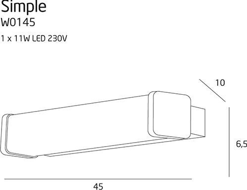 Lampa Ścienna Maxlight Simple W0145