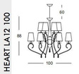 Żyrandol Evi Style HEART LA12 100