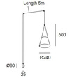 Lampa ścienna LEDS Grok Attic 05-7389-05-05